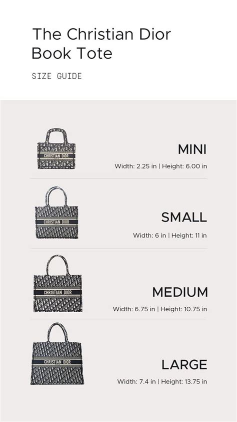 dior book tote new size|christian dior size chart.